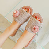 Tweed Rose Slippers