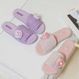 Tweed Rose Slippers