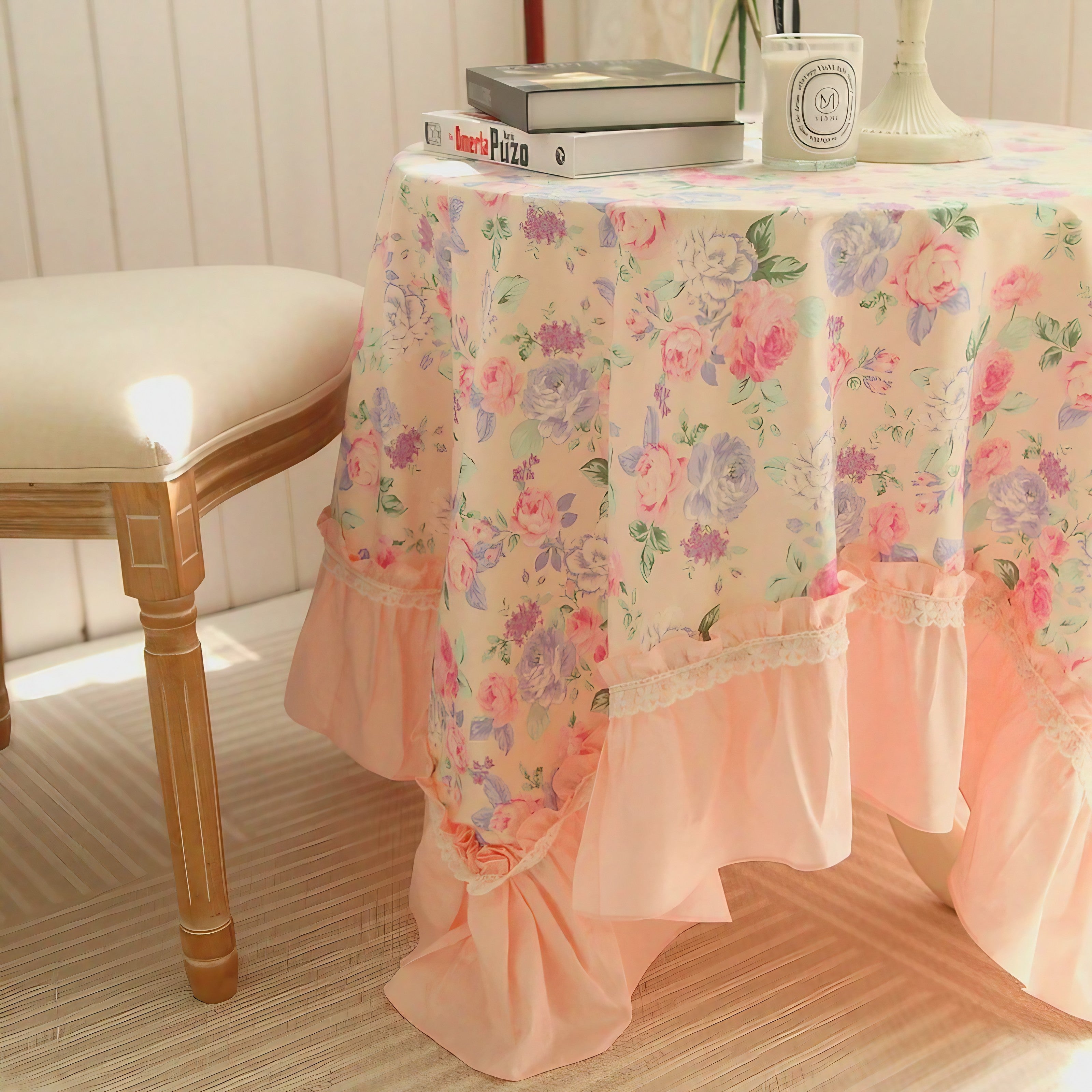 Victorian Rose Tiered Tablecloth