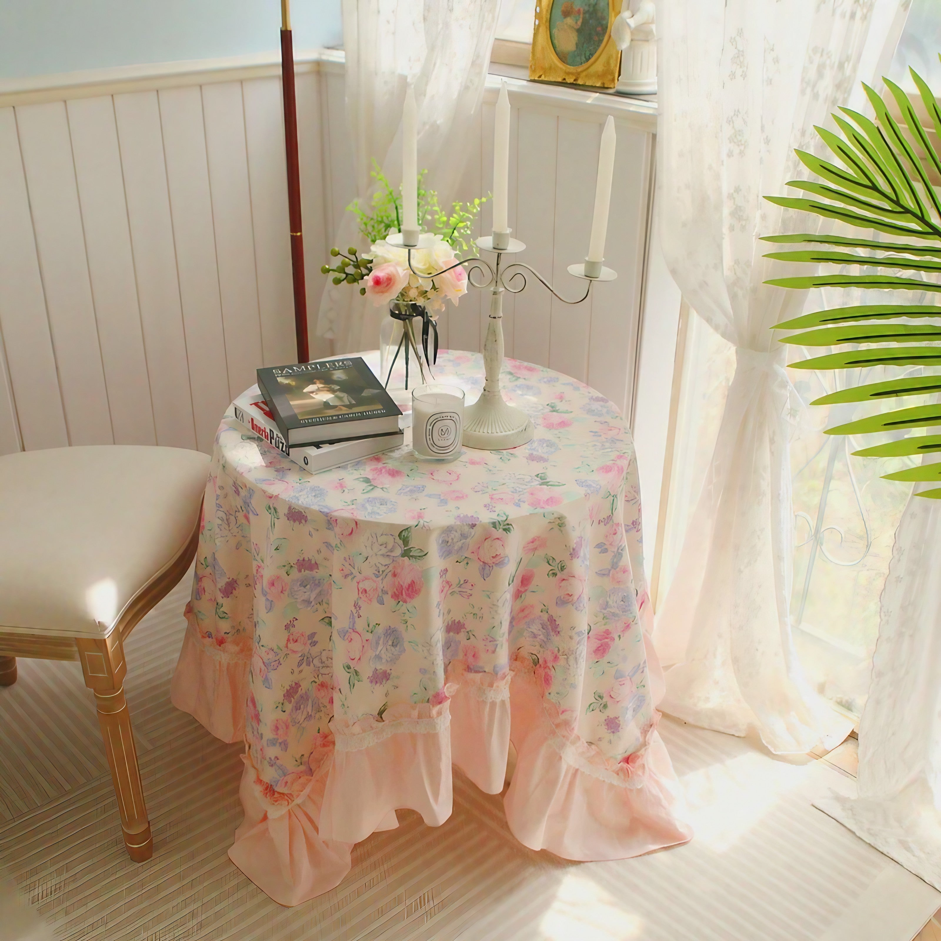 Victorian Rose Tiered Tablecloth