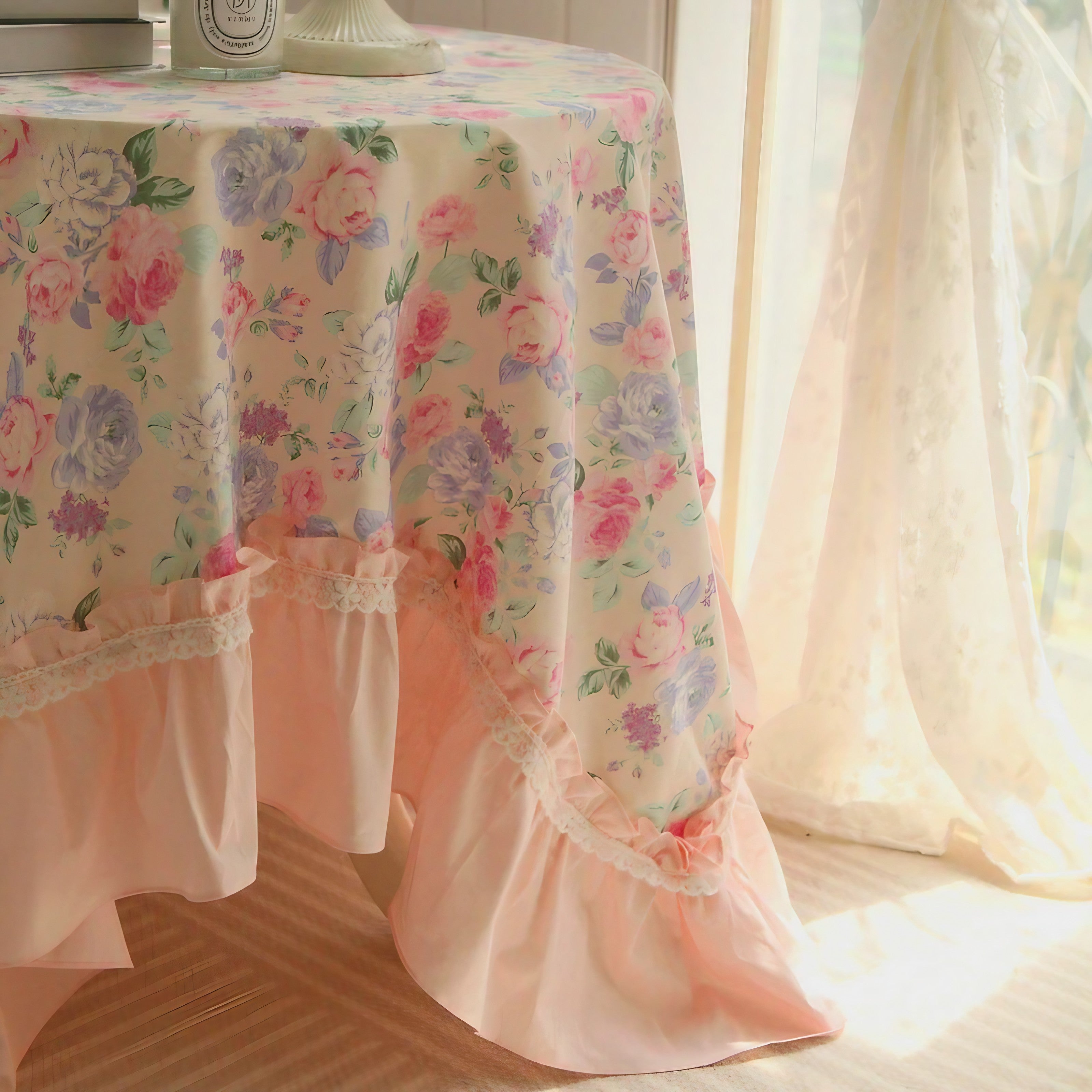 Victorian Rose Tiered Tablecloth