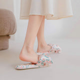 Vintage Flora Satin Slippers