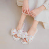 Vintage Flora Satin Slippers