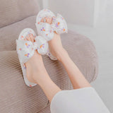 Vintage Flora Satin Slippers