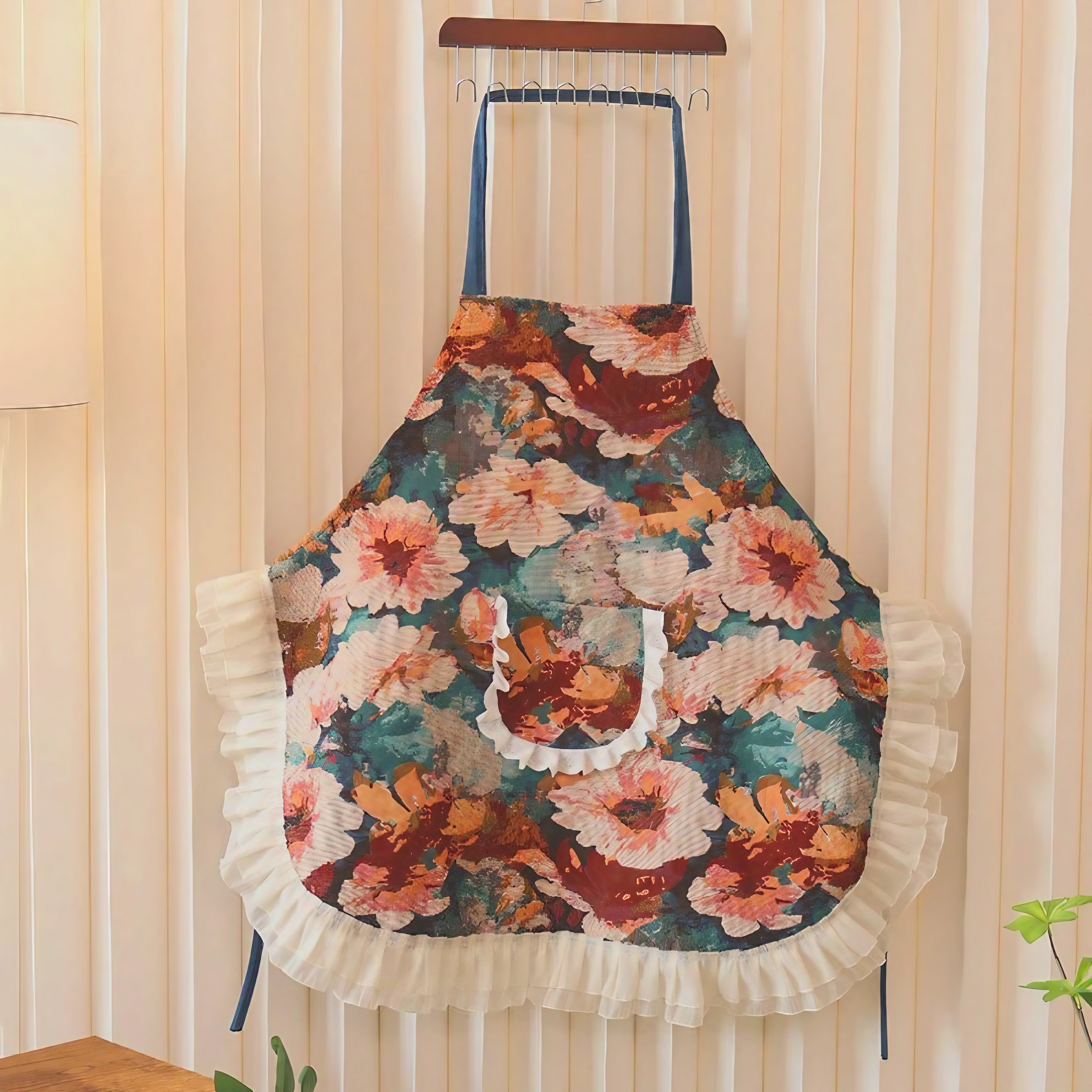 Vintage Jacquard Bloom Apron