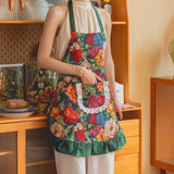 Vintage Jacquard Bloom Apron