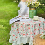 Vintage Petal Overhang Tablecloth