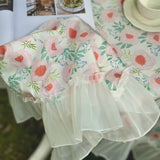 Vintage Petal Overhang Tablecloth