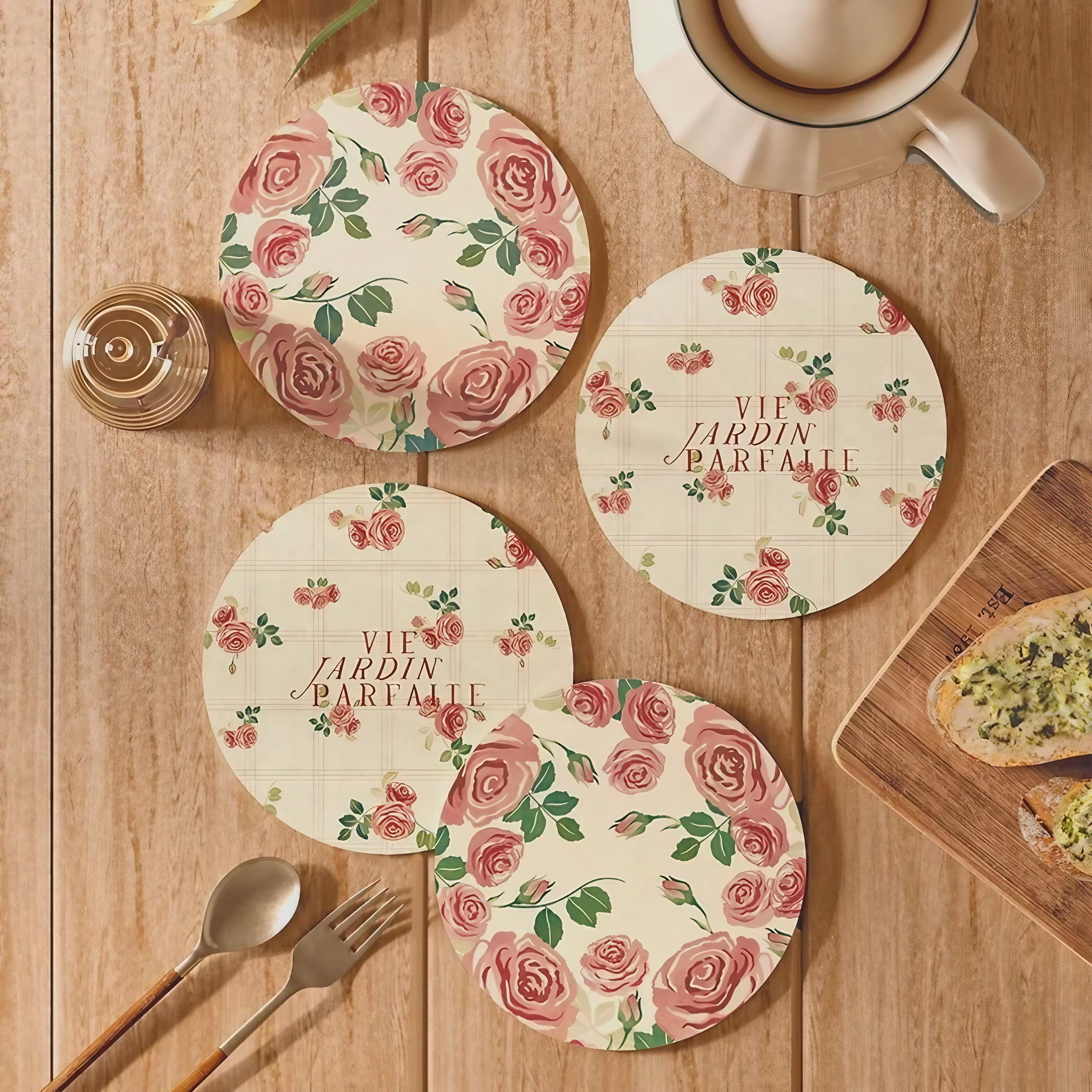 Vintage Rose Coasters