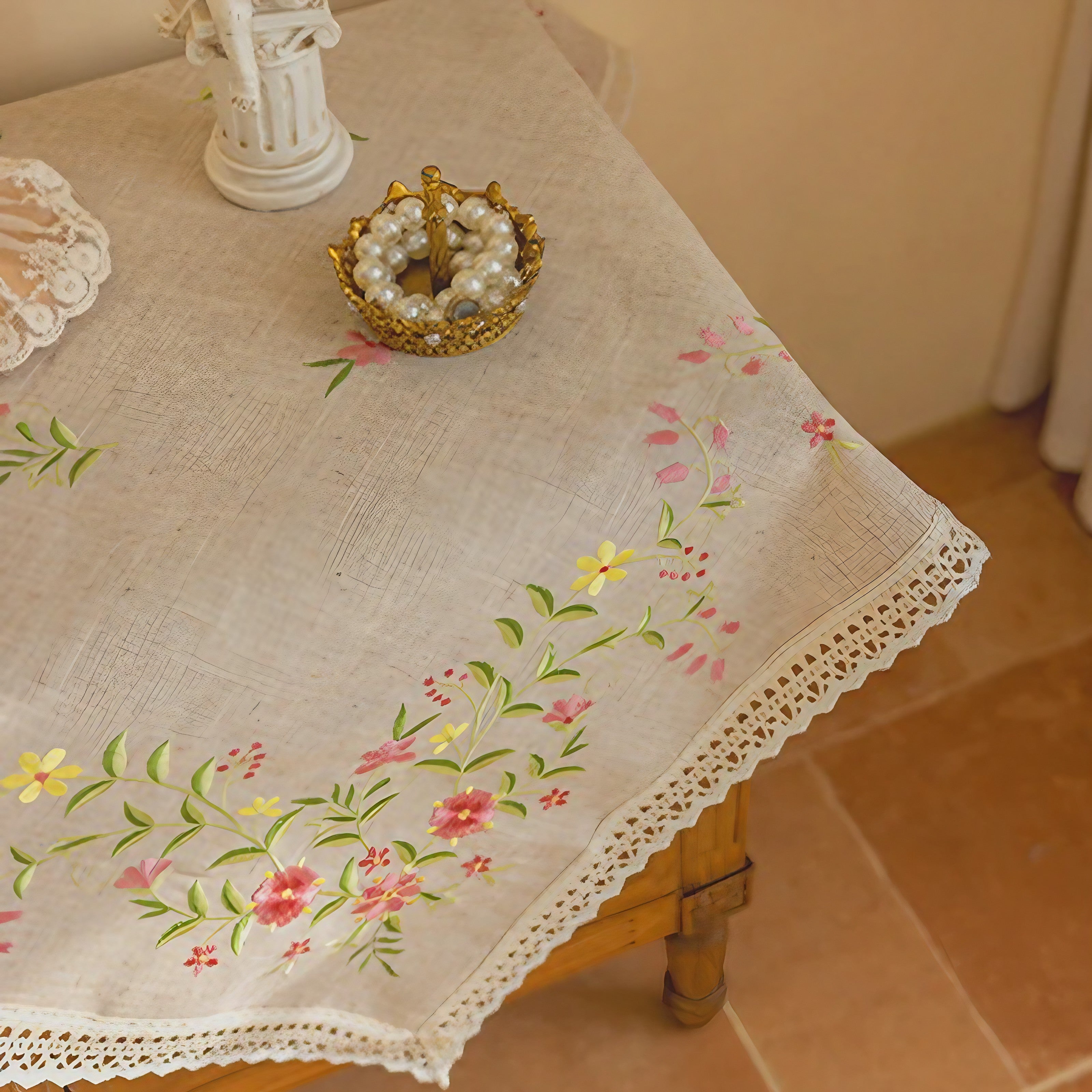 Vintage Wildflower Tablecloth