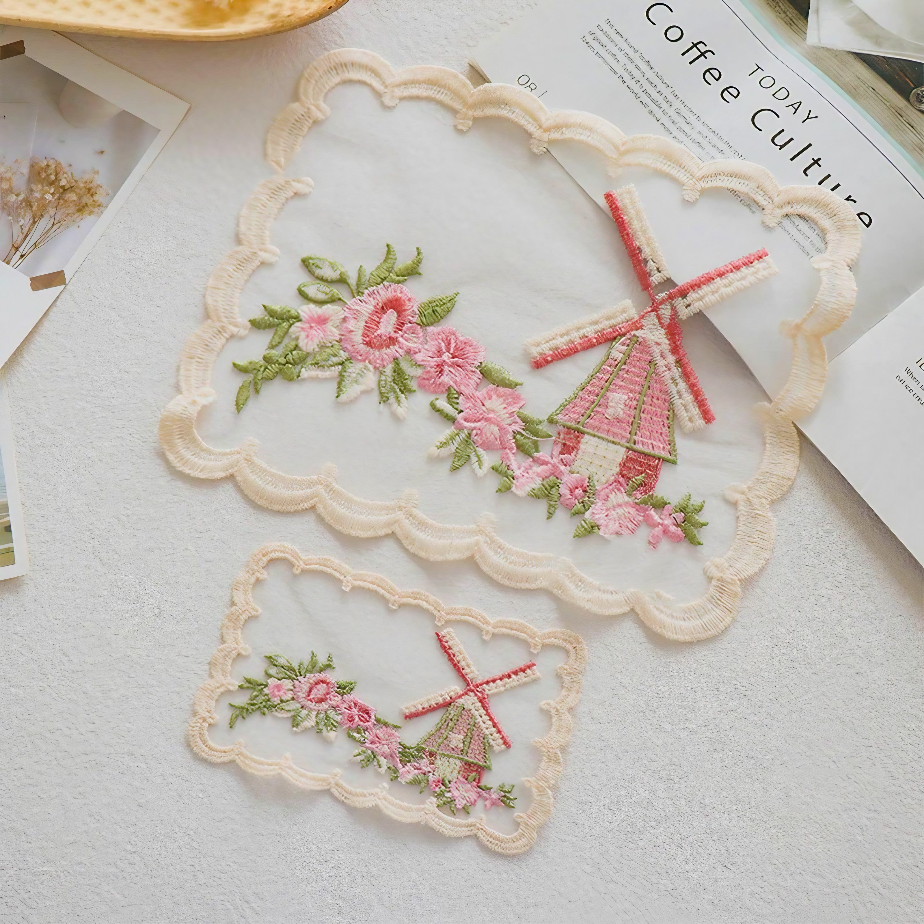 Vintage Windmill Lace Coaster
