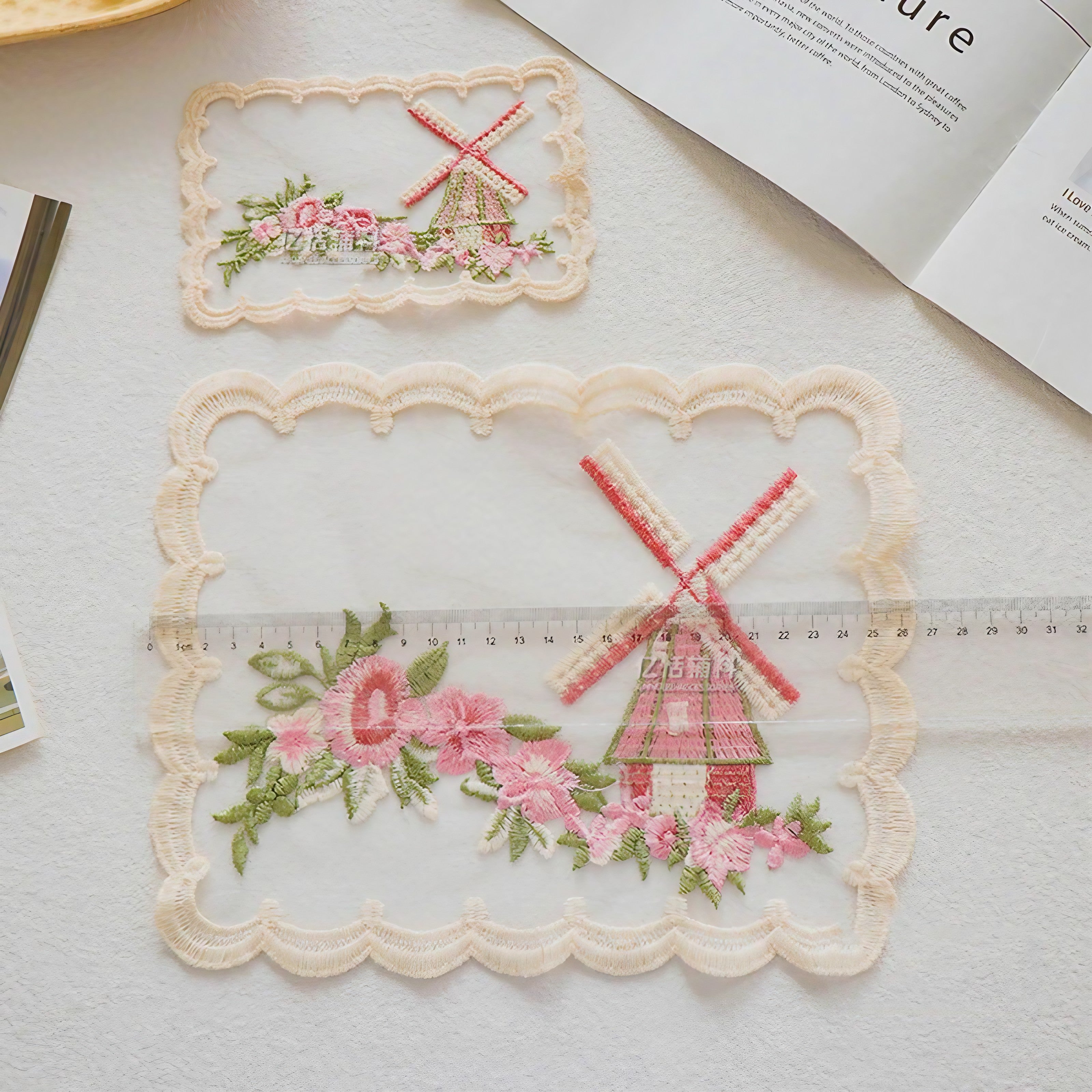 Vintage Windmill Lace Coaster