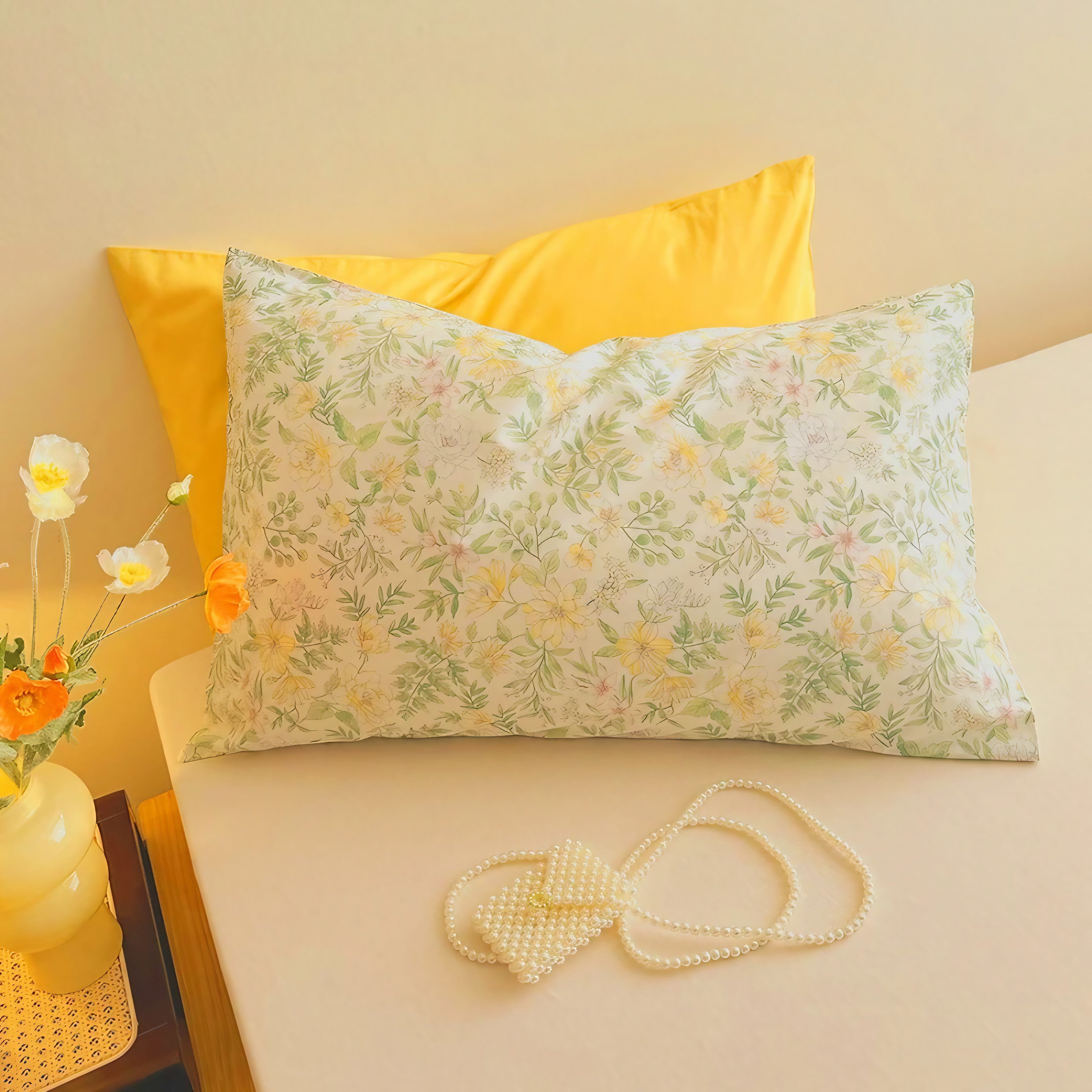 Petal Grid Pillowcase